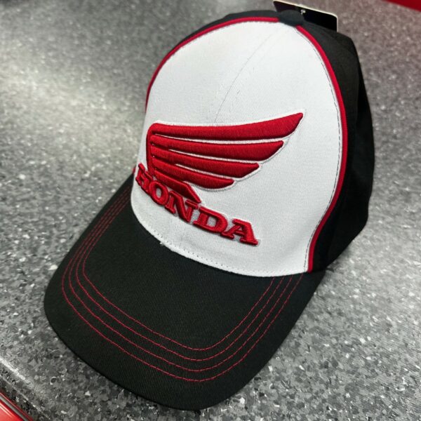 Honda White/BLACK CAP